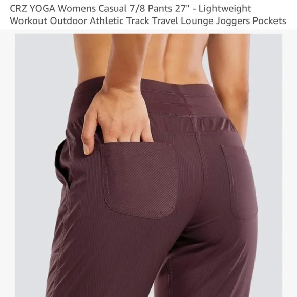 CRZ Yoga Studio Joggers 2 pair bundle maroon & gray cinch ankle Size Large gym - Picture 8 of 8